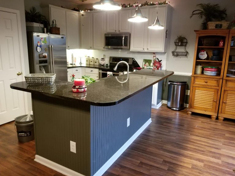 A new renovated kitchen with granite tabletop